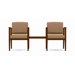 Amherst Two Chairs with Tubular Steel