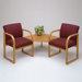 Contour Full Back Two Chairs with Corner Table