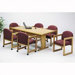 Contemporary Series 72" Rectangular Gathering Table with Radius Profile (Trestle Base)