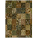 Home Nylon Light Multi Leaf Batik Rug