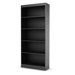 Axess Five Shelf Bookcase in Black