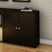 Stor It Two Door Four Cubby Storage Unit in Chocolate