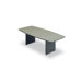 96" Wide T-Mold Boat Shape Top Conference Table with Slab Base