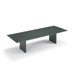 144" Wide Two-Section Self Edge Rectangle Top Conference Table with Slab Base