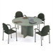 60" Diameter Bull Nose Round Top Gathering Table with X-Base