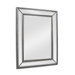 Beveled Rectangular Wall Mirror in Silver