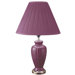 Tall Ceramic Table Lamp in Burgundy