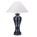 Ceramic Table Lamp with Curvy Base in Black