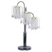 Table Lamp with Crystal-Like Shades in Black