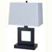 Square Table Lamp in Dark Bronze