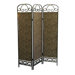 3 Panel Room Divider in Antique Gold