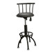 Swivel Barstool with Adjustable Height in Black