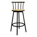 Swivel Barstool in Black (Set of 2)
