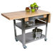 Cucina Americana Elegante Kitchen Cart with Wood Top