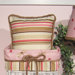 Pink Ladybugs and Dragonflies Pillow Stripe