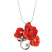 Iris Flower Necklace in Red
