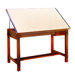 Wood Four-Post B Combination Drawing Table - Golden Oak (37.5" x 60")