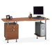 Desk Workstation, Box/File, 63"x28-3/4"x29", Medium Cherry