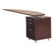 Curved Return with Pencil-Box-File Pedestal