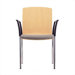 Zag Four Leather Guest Side Chair with Seat Pad