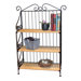 3 Tier Bookcase in Wicker and Metal