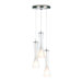 Three Light Pendant in Satin Chrome
