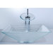 Clear Glass Alexandrite Sink and Waterfall Faucet