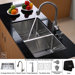 Undermount 33" Double Bowl 70/30 Kitchen Sink