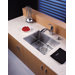 23" Undermount Single Bowl Kitchen Sink with 14.4" Faucet in Chrome and Soap Dispenser