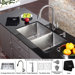 Undermount Single Bowl Kitchen Sink and Kitchen Faucet with Soap Dispenser