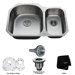 32 inch Undermount 60/40 Double Bowl 16 gauge Stainless Steel Kitchen Sink