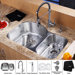 10.5" x 16" Undermount Kitchen Sink with Faucet and Soap Dispenser