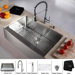 Farmhouse 33" Kitchen Sink with Faucet and Soap Dispenser