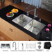 14.9" Undermount Kitchen Sink with Faucet and Soap Dispenser