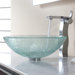 Broken Glass Vessel Sink and Single Hole Faucet with Single Handle