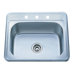 25 inch Topmount Single Bowl 18 gauge Stainless Steel Kitchen Sink