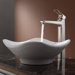 White Tulip Ceramic Sink and Virtus Faucet