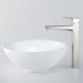 16" White Round Ceramic Sink and Virtus Faucet