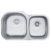 35 inch Undermount 55/45 Double Bowl Stainless Steel Kitchen Sink