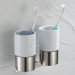 Aura Wall-mounted Double Ceramic Tumbler Holder