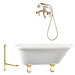 Brighton 60" Roll Top Tub with Wall Mount Faucet