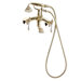 Traditional Wall Mount Tub Faucet with Porcelain Lever Handles