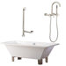 Tella Tub with Wall Mount Faucet, Brushed Nickel Feet and Cross Handles