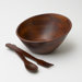 Rubberwood Angle 3 Piece Salad Serving Set