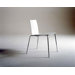 Leaf Stacking Armless Chair in White / Chrome by Carlo Colombo