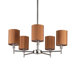Walker 5 Light Chandelier with Clip Shades
