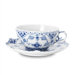 Blue Fluted Full Lace 7.5 oz. Teacup and Saucer