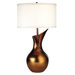 PCL Contemporary Ceramic Table Lamp in Antique Copper