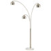 Crosstown Arc Floor Lamp in Satin Nickel