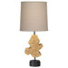 Wood Slice Table Lamp in Natural Parchment